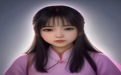 亲情题材推荐配图，书架前少女翻阅相册若有所思，柔和自然光线温馨画面